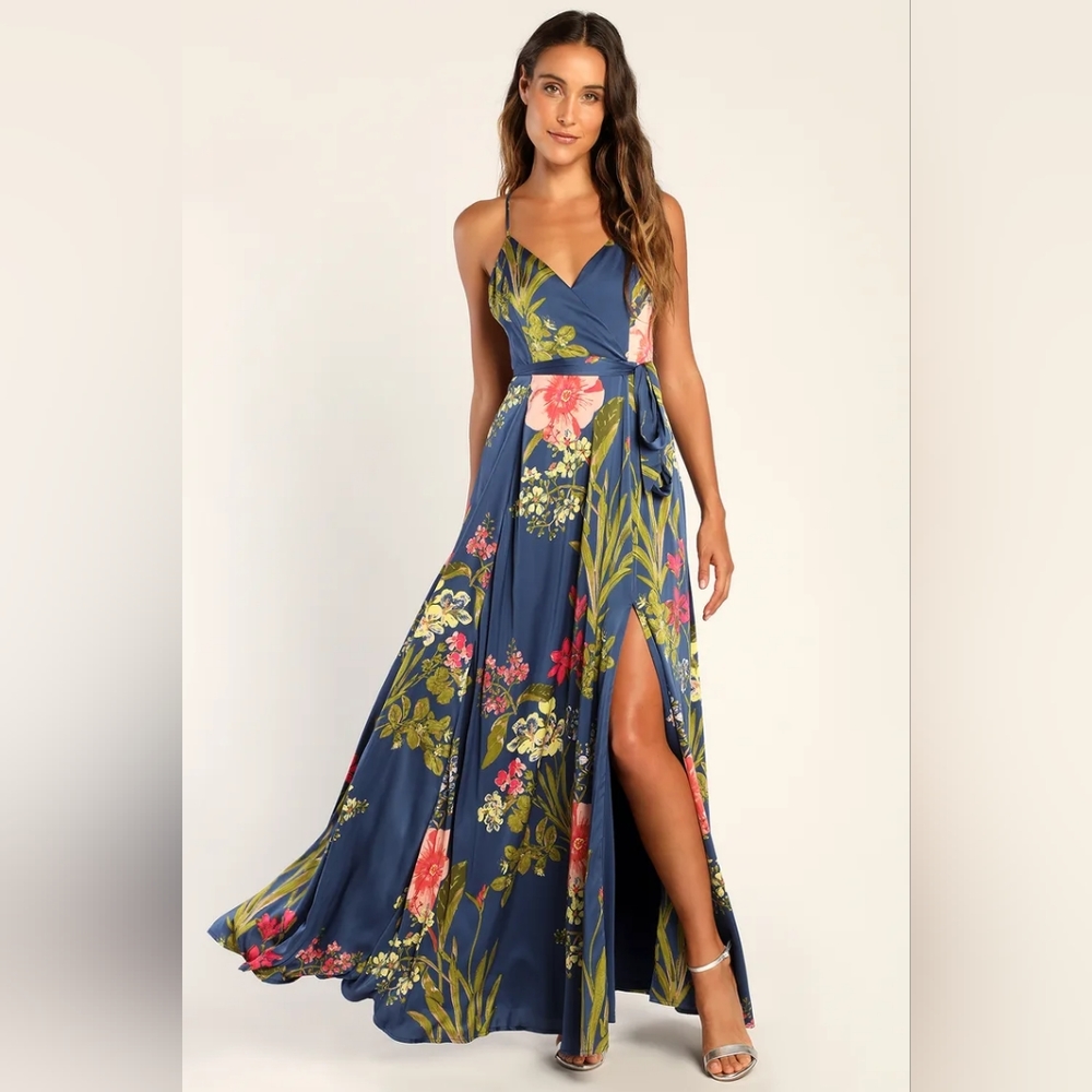 Still the One blue floral dress